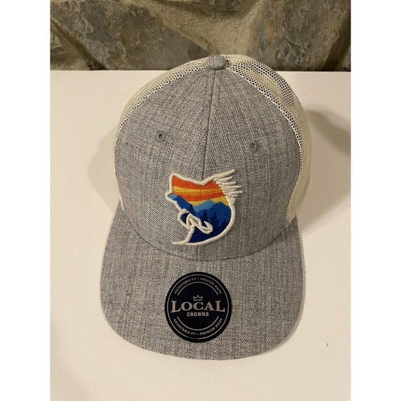 Local Crowns Bass Fish Hat Snapback Adjustable Trucker Mesh Cap Forest Views NEW - Picture 7 of 11